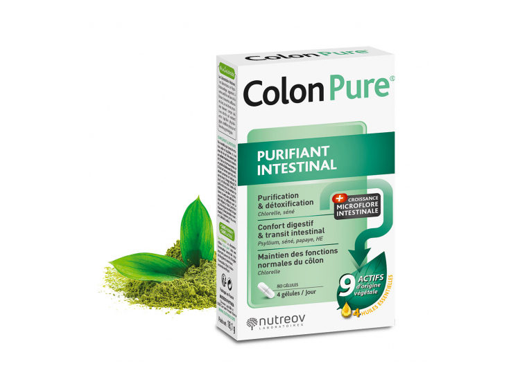 Nutreov Colon pure Purifiant intestinal - 80 Gélules