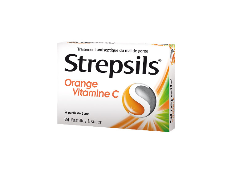 Strepsils Orange Vitamine C - 24 Pastilles à sucer