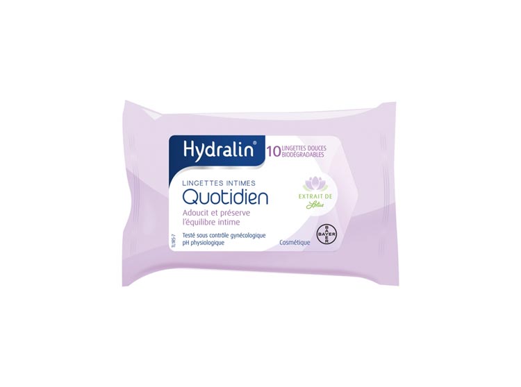 Hydralin Quotidien lingettes - 10 lingettes