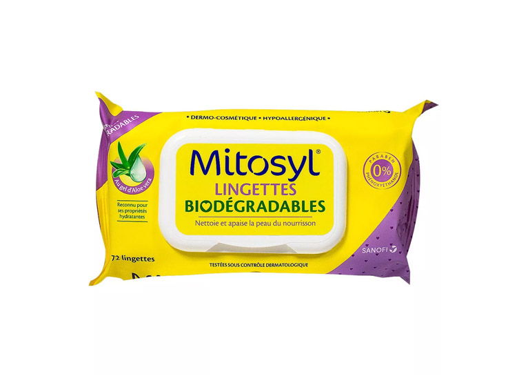 Mitosyl Lingettes biodégradables - 72 lingettes