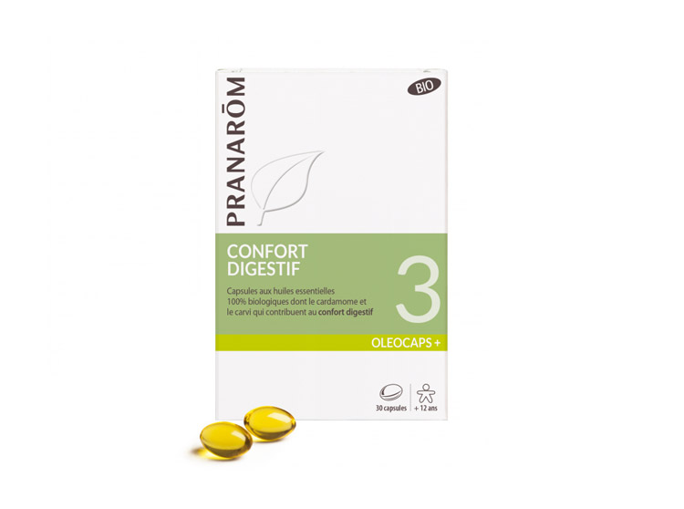 Pranarôm Oleocaps+ 3 Confort digestif BIO - 30 capsules