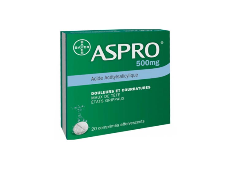 Aspro effervescent 500mg - 20 comprimés