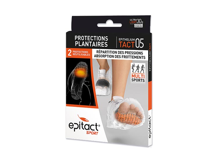 Epitact Protections Plantaires Sport - Noir - Taille M - 2 Protections