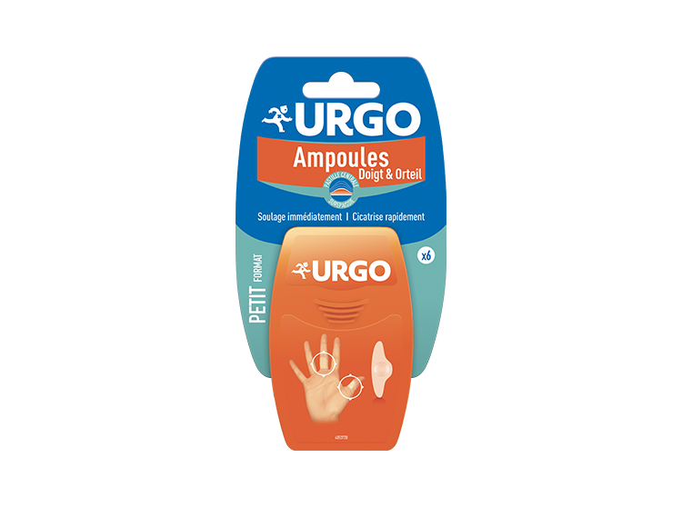 URGO Ampoules traitement Doigt/orteil - 6 pansements hydrocolloïdes