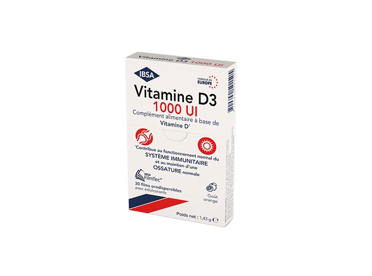IBSA Vitamine D3 FilmTec 1000 UI - 30 films orodispersibles