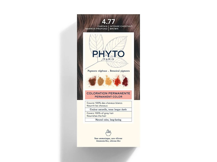 Phyto color Kit de coloration permanente - 4.77 Châtain marron profond