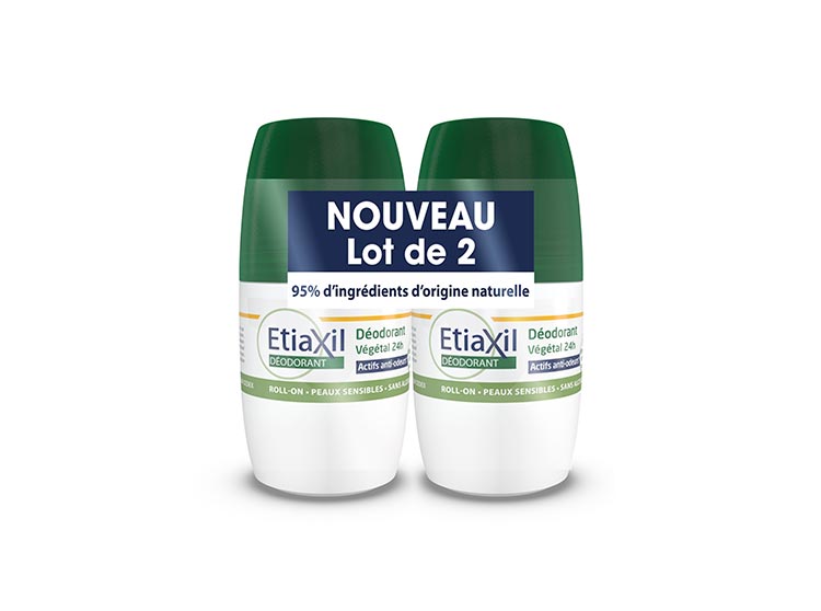 Etiaxil Déodorant Végétal 24h Roll-on - 2x50ml