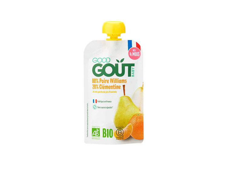 Good Goût Gourde de Fruits BIO Poire Pêche - 120g - Pharmacie en