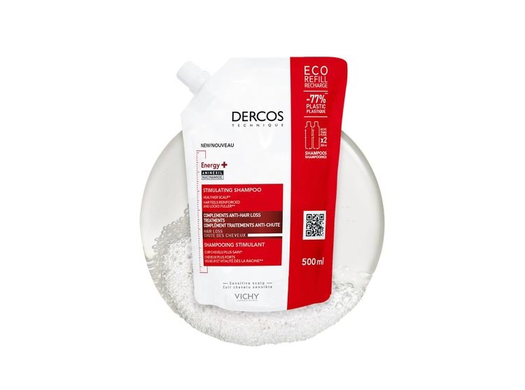 Vichy Dercos Technique Eco-Recharge Shampooing Stimulant Anti-Chute Energy + -500 ml