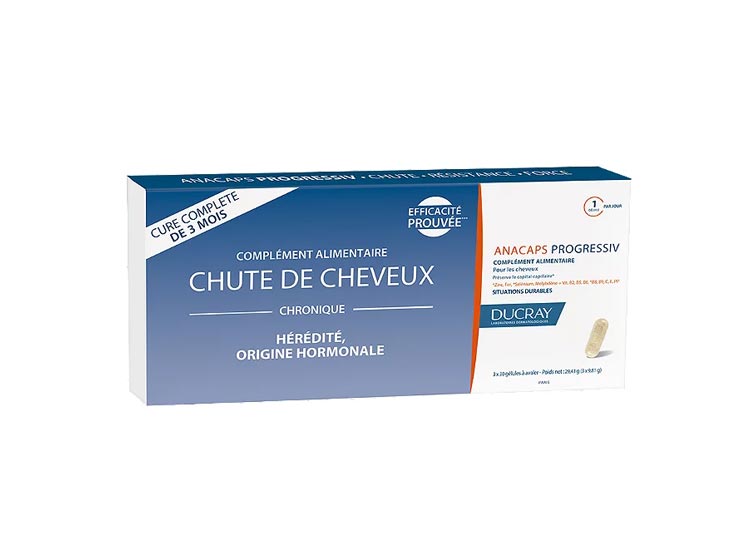 Ducray Anacaps Progressiv Chute Cheveux Chronique - 3x30 gélules