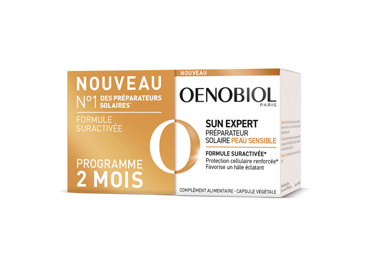 Oenobiol Sun expert Préparateur solaire Peau sensible - 2x30 capsules