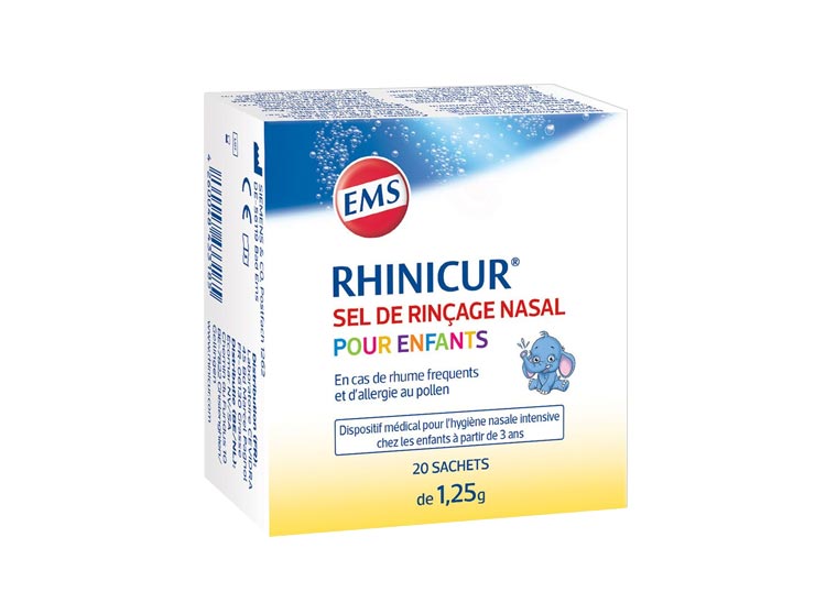 Rhinicur sel de rinçage nasal pour enfants - 20 sachets