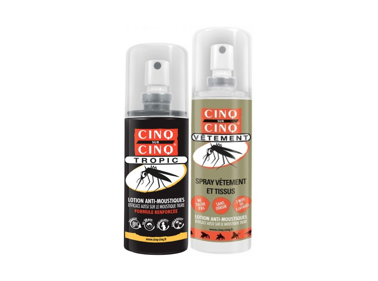 Cinq sur Cinq kit haute protection tropic lotion anti-moustiques 75ml + spray vêtements 100ml