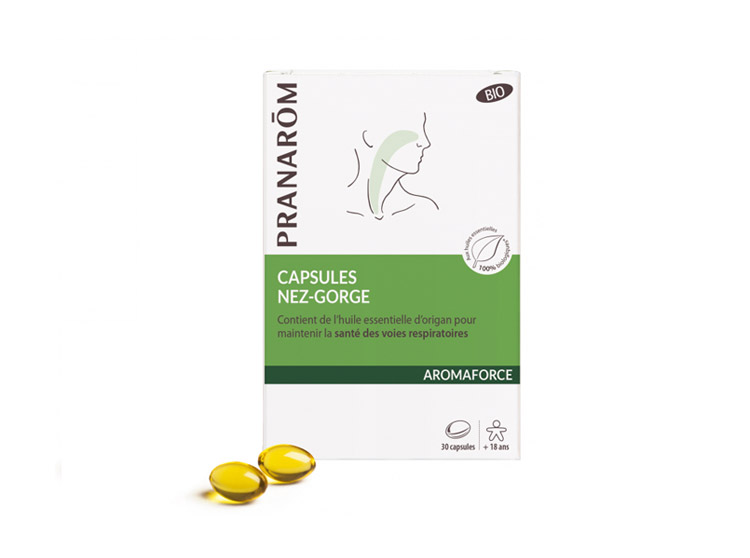 Pranarôm Aromaforce Capsules Nez-Gorge BIO - 30 capsules