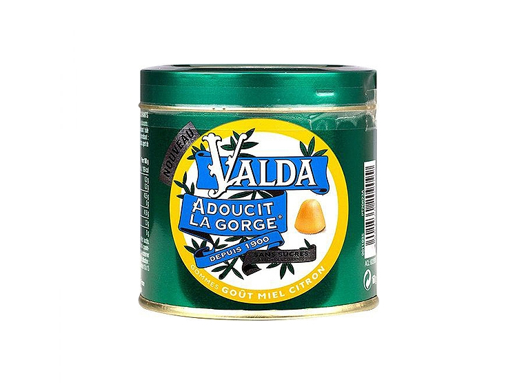 Valda Gommes pour la gorge sans sucre miel citron- 160g