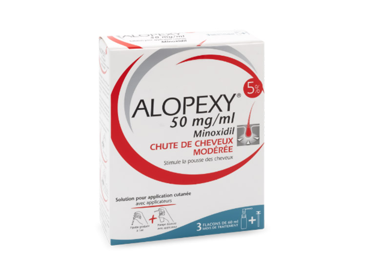 Alopexy 5% Solution pour application cutanée - 3x60ml