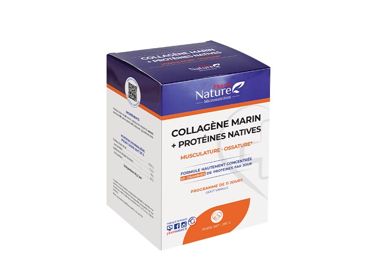 Pharm Nature Micronutrition Collagène Marin + protéines natives - 297g