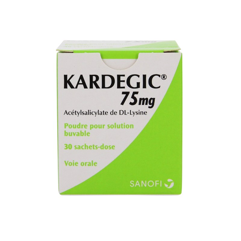 Kardegic 75mg poudre pour solution buvable 30 sachets doses de 153,45mg