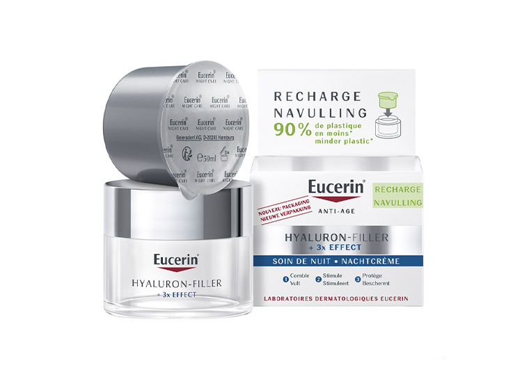 Eucerin Hyaluron-Filler + 3 x Effect Eco-Recharge Soin de Nuit - 50 ml