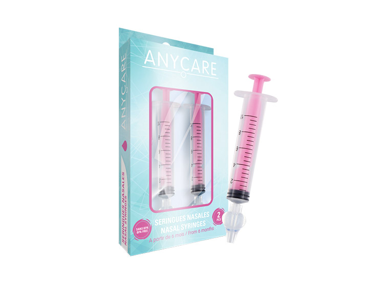 Anycare Seringue nasale Rose - 2 seringues - Pharmacie en ligne