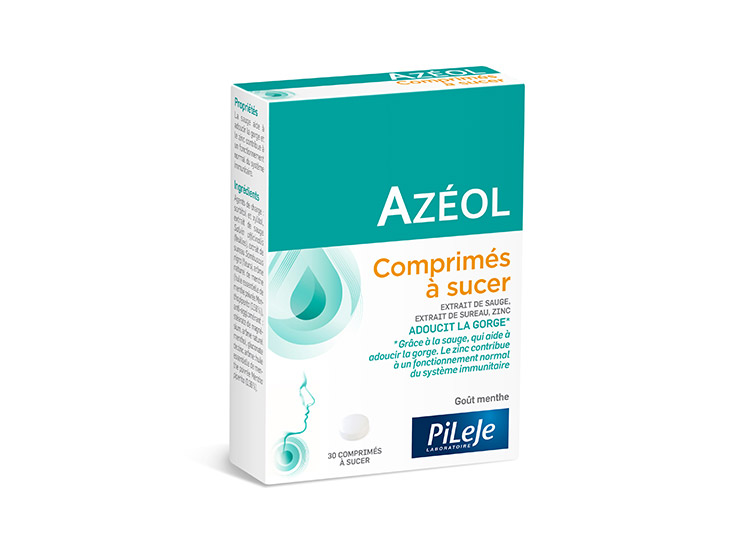 Pileje Azéol Comprimés pour la gorge - 30 pastilles