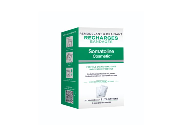 Somatoline Recharges Bandages remodelants & drainants - 6 sachets