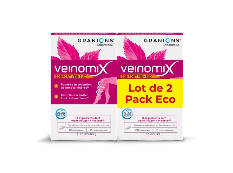 Duo Veinomix Confort Veineux - 2 x 60 comprimés