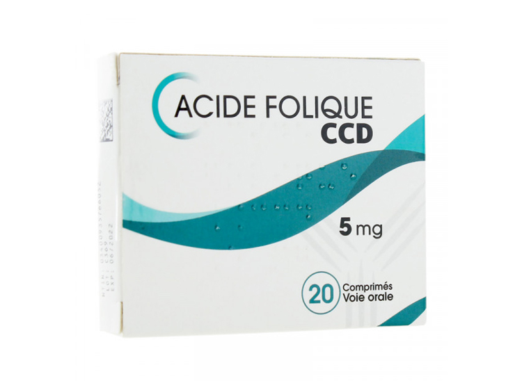Acide folique CCD 5mg - 20 comprimés