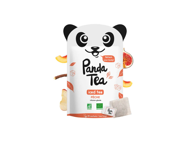Panda Tea Iced Tea Detox Pêche BIO - 4 sachets - Pharmacie en