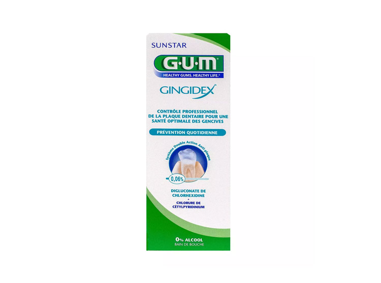 GUM Gingidex Bain de Bouche 0,06% sans alcool - 300ml
