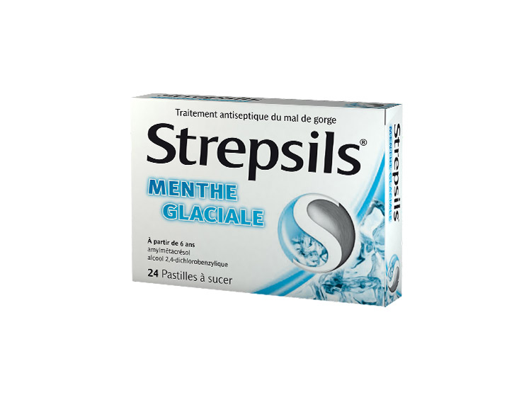 Strepsils Menthe Glaciale - 24 pastilles à sucer