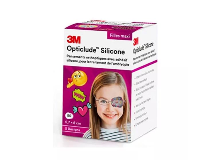 3M Opticlude Silicone Design Girl Maxi 5.7x8 cm - 50 pansements
