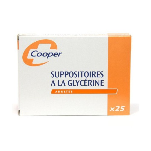 Cooper suppositoire à la glycérine cooper adultes - 25 suppositoires