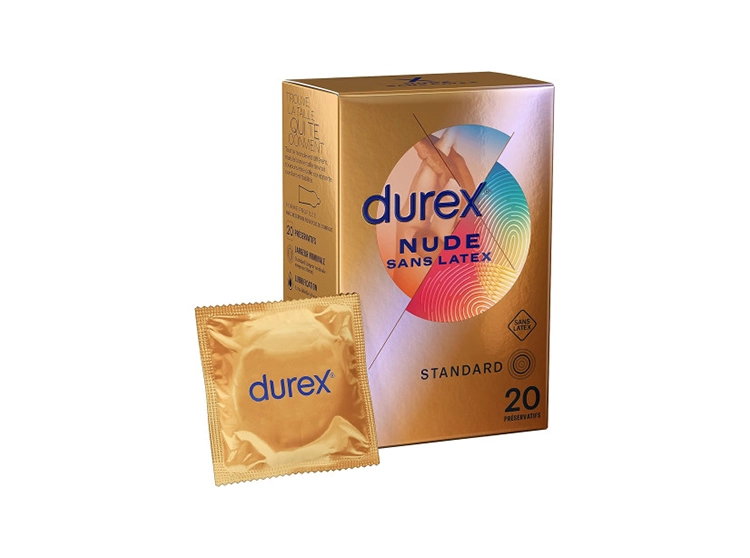Durex Nude Sans Latex - 20 préservatifs