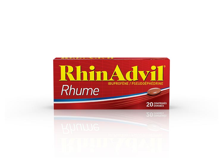 Rhinadvil Rhume Ibuprofene Pseudoephedrine  - 20 Comprimés Enrobés