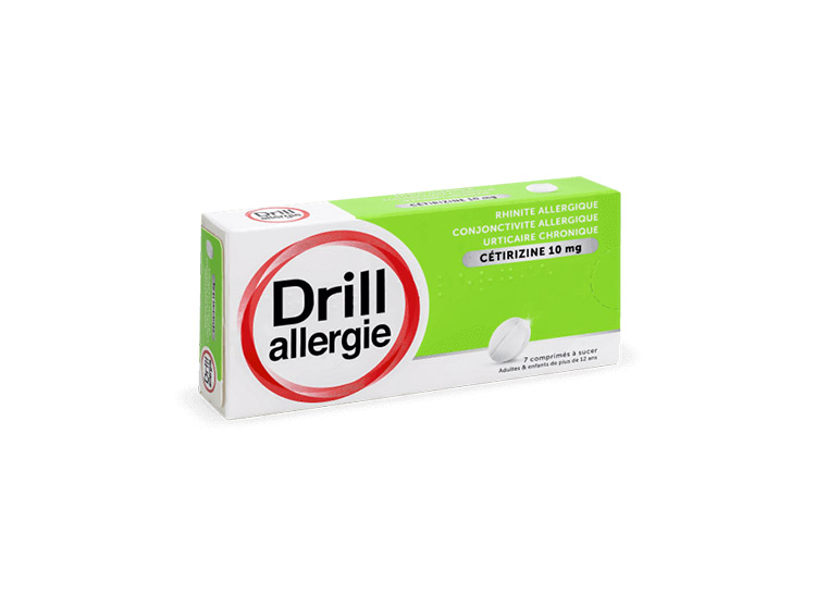 Drill allergie cétirizine 10mg - 7 comprimés