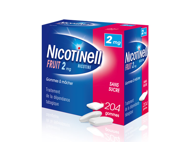 Nicotinell Gomme Fruit 2mg - 204 gommes à mâcher