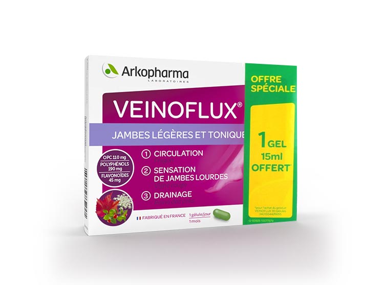 Arkopharma Veinoflux - 30 gélules + 1 gel 15ml OFFERT