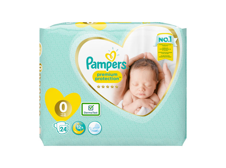 Pampers New Baby premium protection - 24 Couches Taille 0