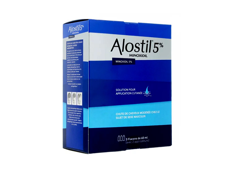 Alostil Minoxidil 5% solution pour application cutanée - 3x60ml