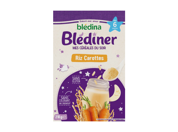 Blédina Blediner Riz Carottes - 210g