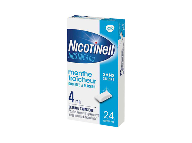 Nicotinell Gomme Menthe Fraîcheur 4mg - 24 gommes à mâcher