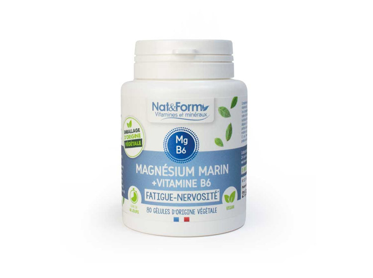 Magnésium Marin + Vitamine B6 - 80 gélules